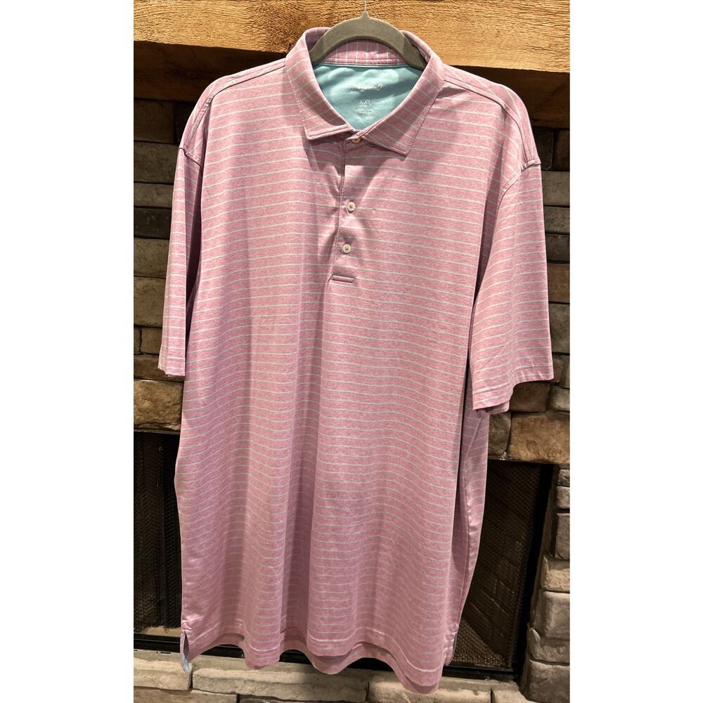 Men’s JOHNNIE-O Purple/Teal Short Sleeve Polo Shirt Size XXL *C4